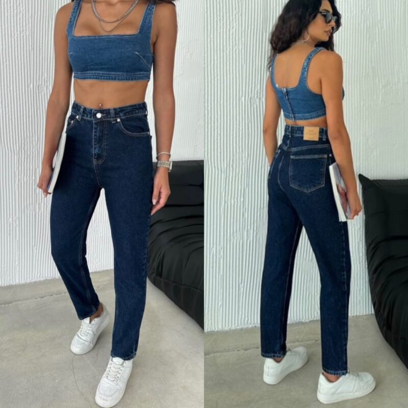 Дамски дънки с изчистен ефект