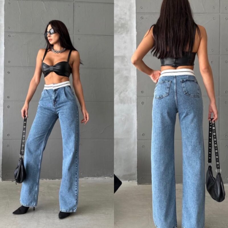 Дамски дънки с изчистен ефект