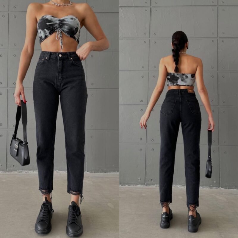 Дамски дънки със скъсан ефект