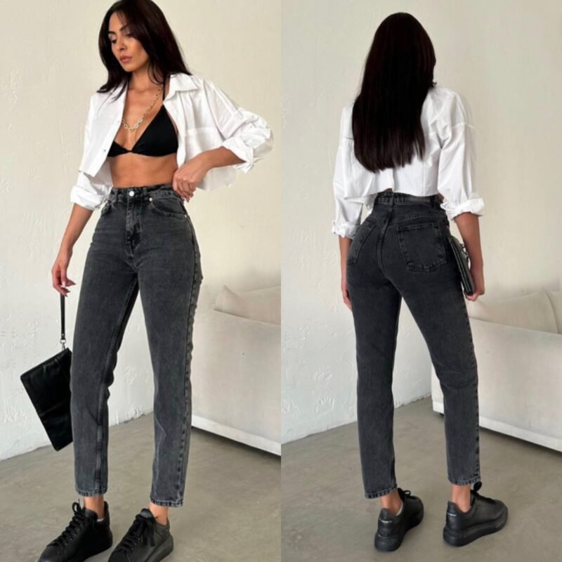 Дамски дънки с изчистен ефект