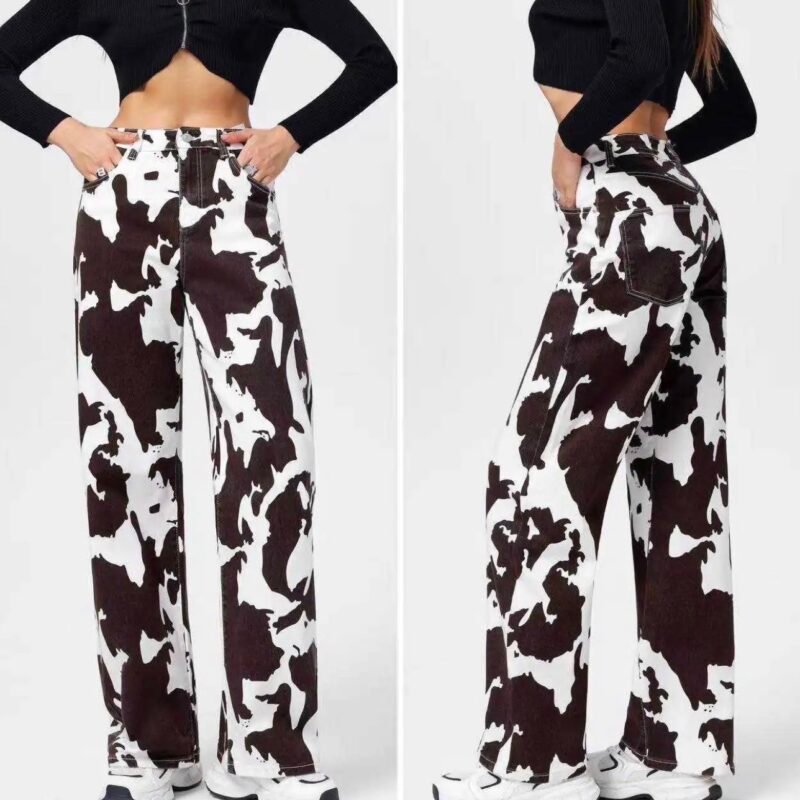 Дамски дънки с шарки