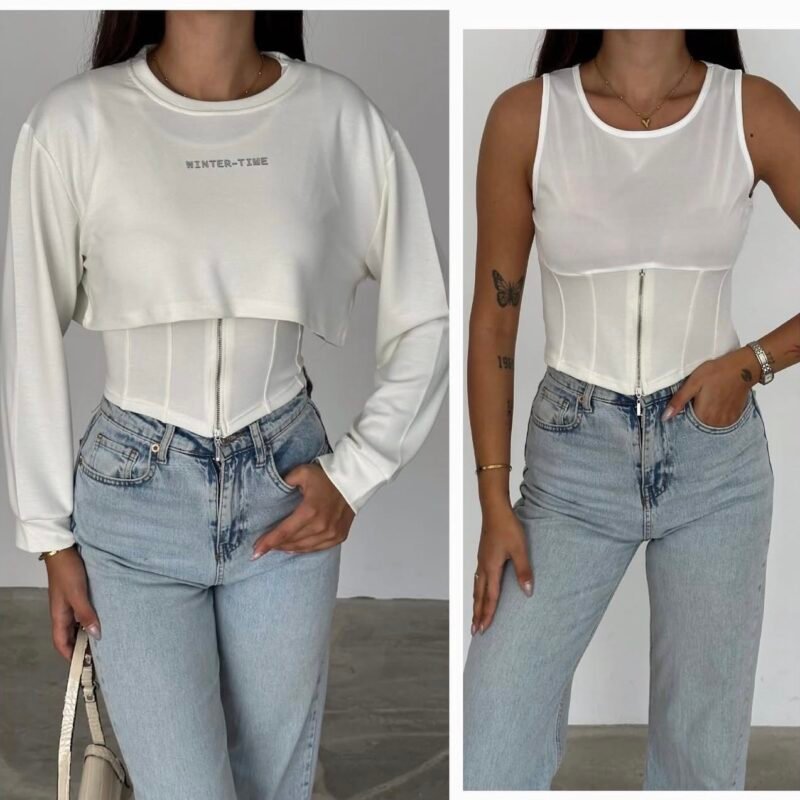 Дамска блуза от две части