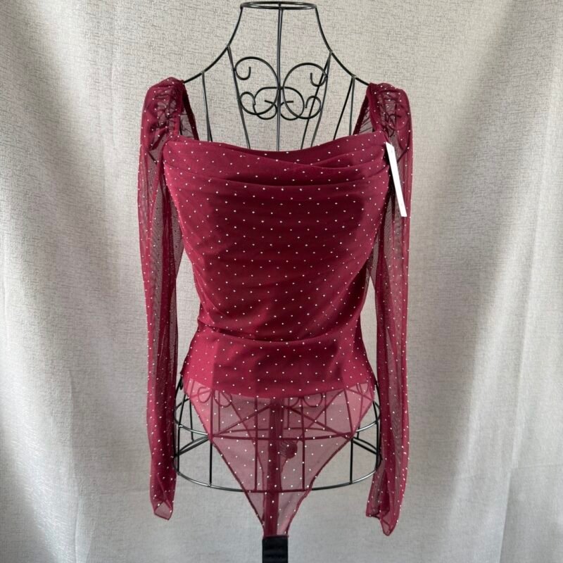 Дамско боди с камъчета