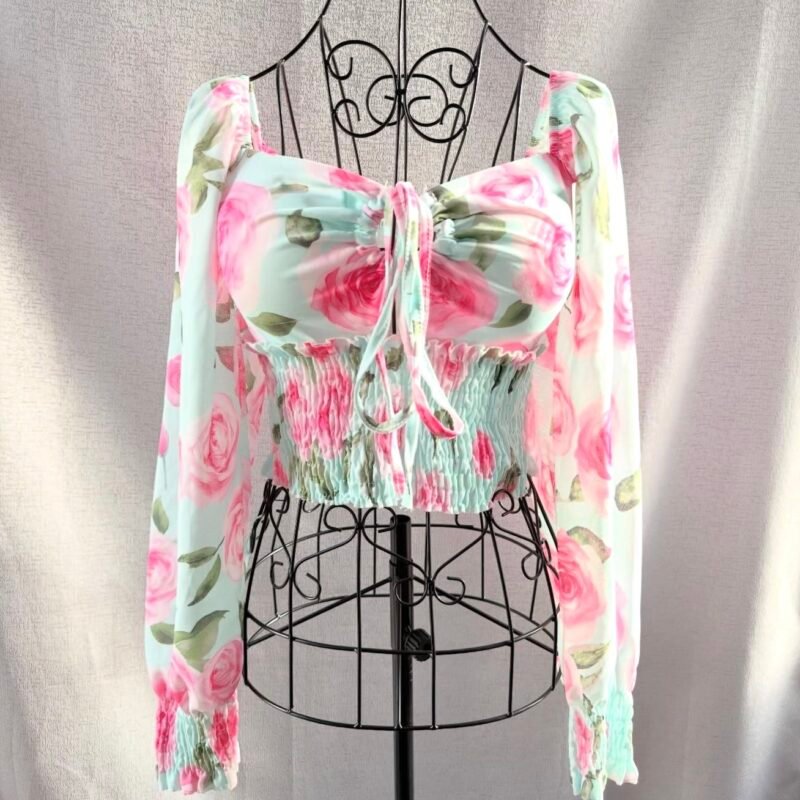 Дамска блуза с флорален принт