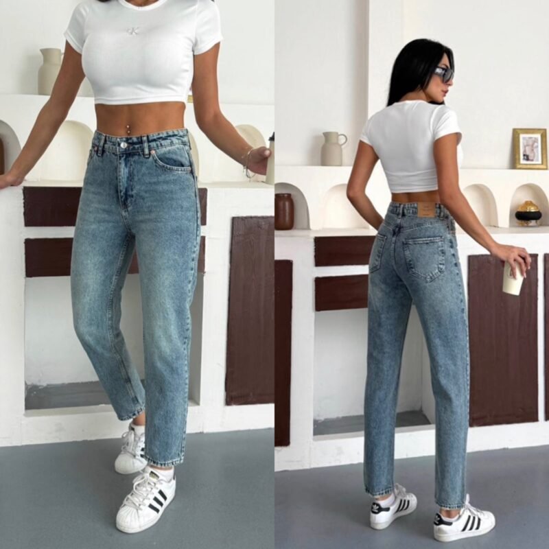 Дамски дънки с изчистен ефект