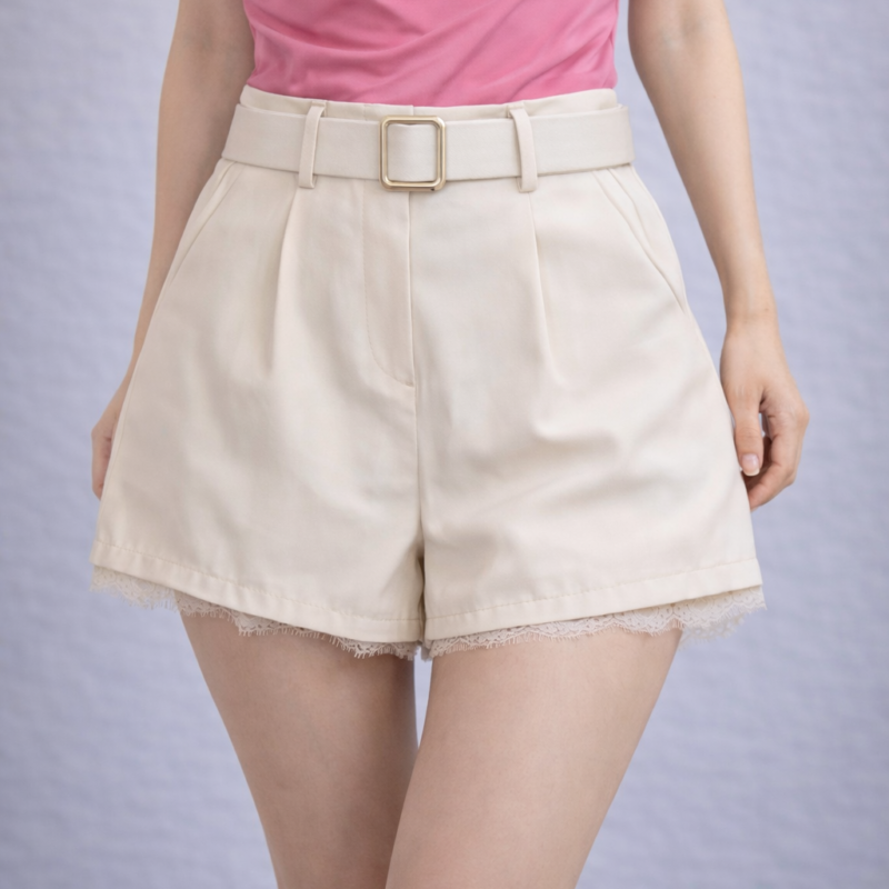 Елегантни къси панталонки с колан