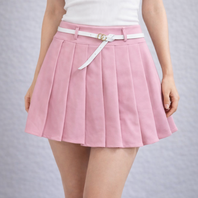 Елегантна плисирана пола с колан