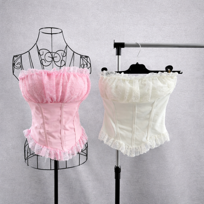 Елегантен дамски топ с дантела