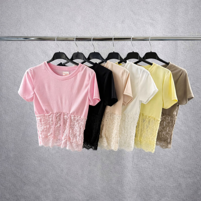 Елегантна дамски блуза с дантела